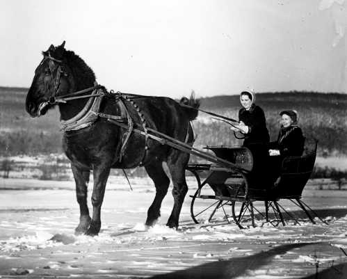 Historic Photograph 'The Winter Sports Move South (1937)' by A. Aubrey Bodine Showcases Early Ski Tourism in Pennsylvania