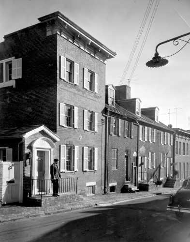 A. Aubrey Bodine's Photograph Captures Historic Cornhill Street Restoration in Annapolis