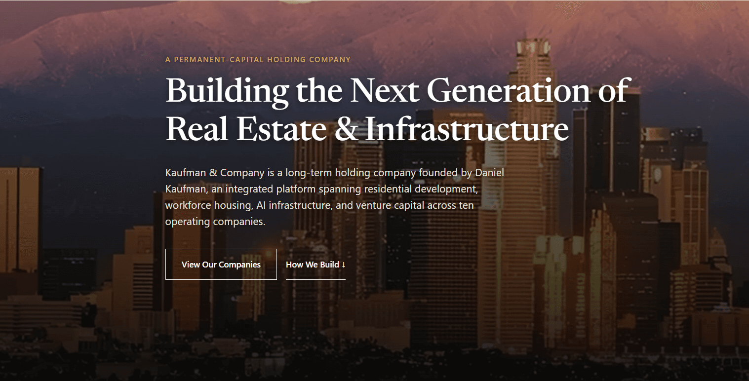 Kaufman & Company Unifies Real Estate and Tech Ventures Under One Integrated Platform