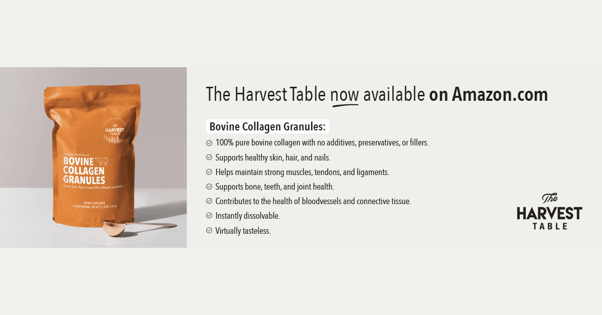 The Harvest Table to Launch Clean Collagen and Plant-Based Nutrition on Amazon