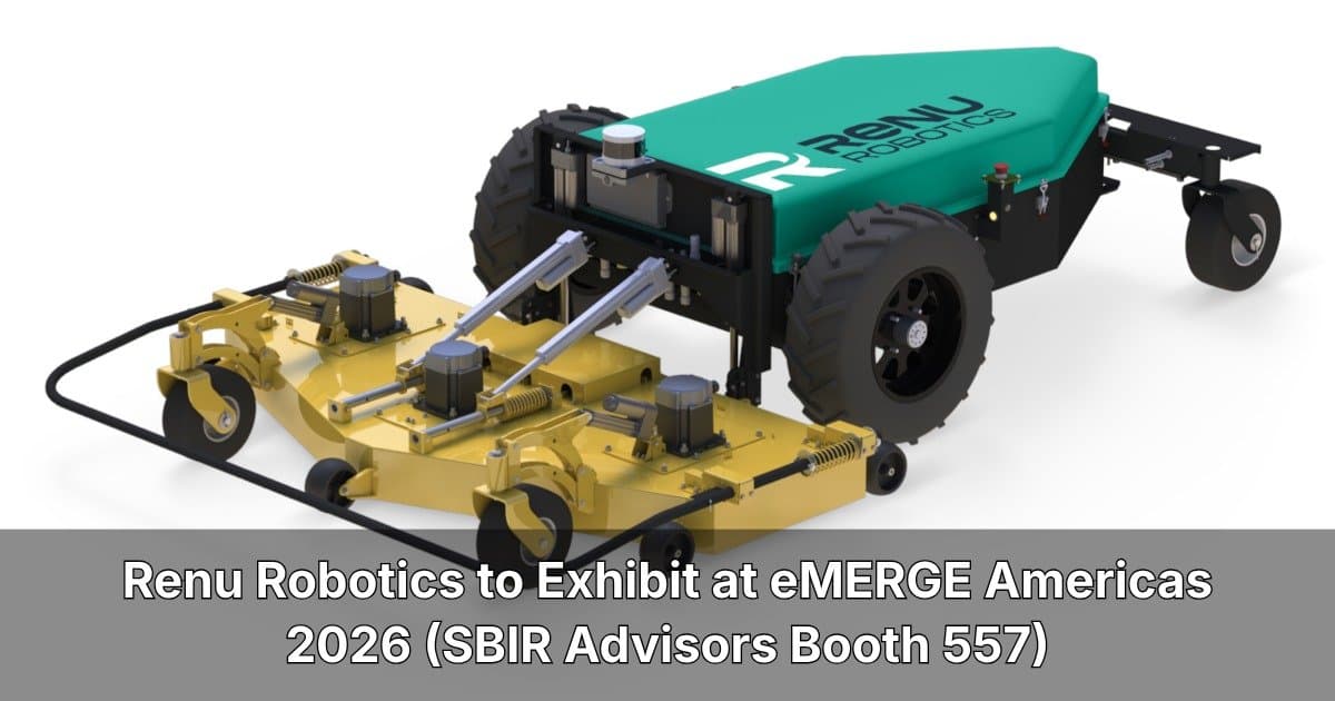 Renu Robotics to Showcase Autonomous Mowing Technology at eMERGE Americas 2026